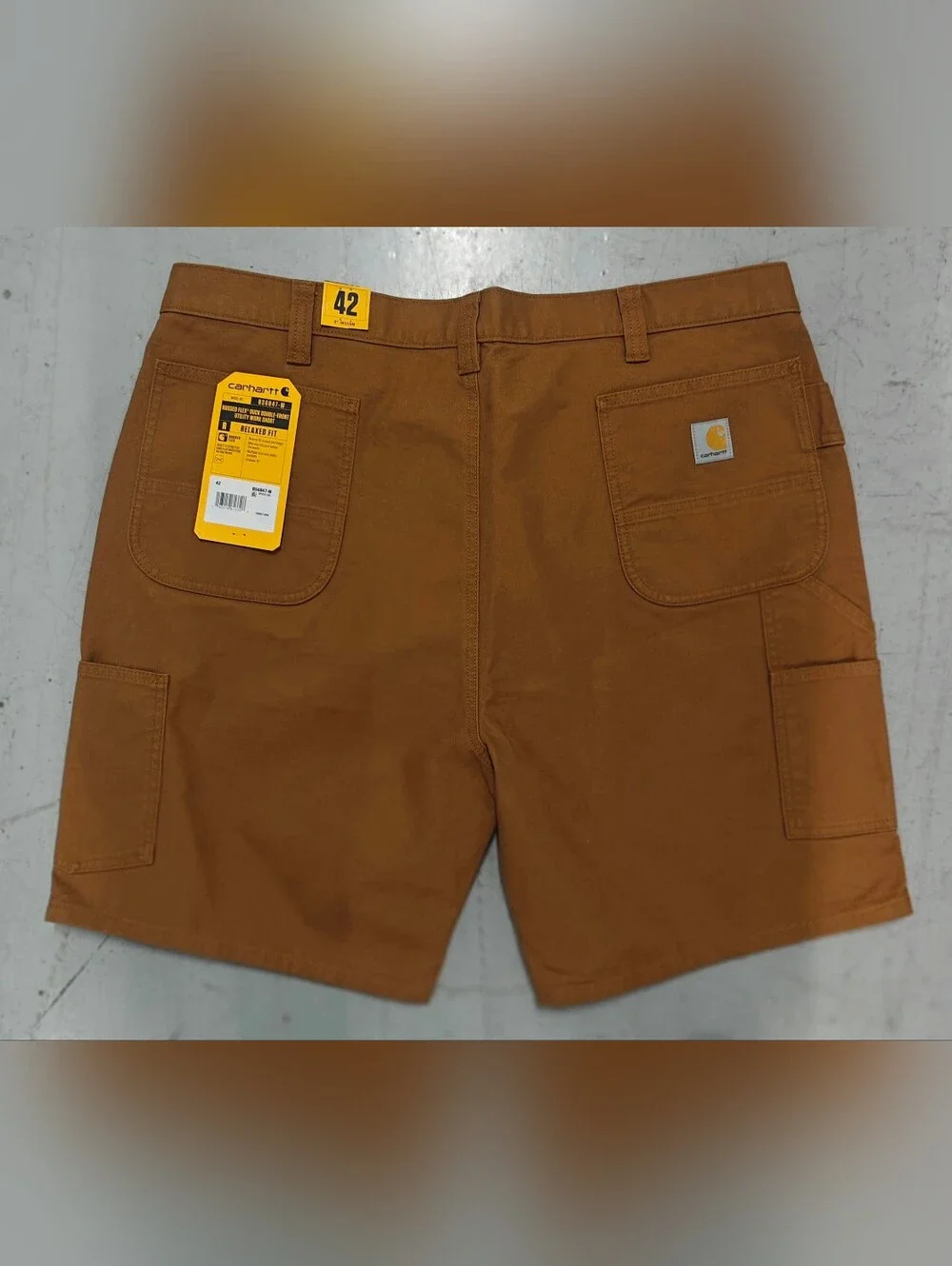 Carhartt Rugged Flex Relaxed Fit Duck Double Front Utility Work Shorts Men’s 42
